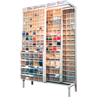 SYST&egrave;ME COULISSANT A/56BACS16"PX74"HX48"LA, 48" la x 18" p x 77" h, 56 bacs Nassau Supply