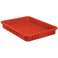 Divider Box<sup>®</sup> Containers, Plastic, 22.5" W x 17.5" D x 3" H, Red CC939 | Nassau Supply