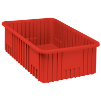 Divider Box<sup>®</sup> Containers, Plastic, 22.5" W x 17.5" D x 8" H, Red CC941 | Nassau Supply