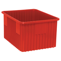 Divider Box<sup>®</sup> Containers, Plastic, 22.5" W x 17.5" D x 12" H, Red CC942 | Nassau Supply