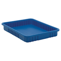 Divider Box<sup>®</sup> Containers, Plastic, 22.5" W x 17.5" D x 3" H, Blue CC951 | Nassau Supply