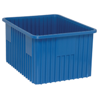 Divider Box<sup>®</sup> Containers, Plastic, 22.5" W x 17.5" D x 12" H, Blue CC954 | Nassau Supply