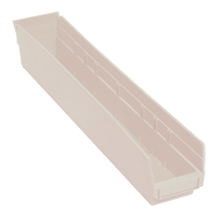 Bac pour &eacute;tag&egrave;re &eacute;conomique, 4-1/8" la, 4" h x 23-5/8" p, Ivoire Nassau Supply