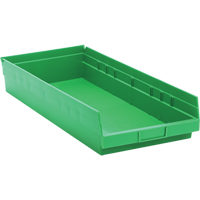 Bacs pour tablette, 11-1/8" la x 4" H x 23-5/8" p, Vert, Capacit&eacute; 50 lb Nassau Supply