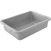 Bus/Utility Boxes - Grey, 5" H x 15" D x 20" L, Plastic, Grey Nassau Supply