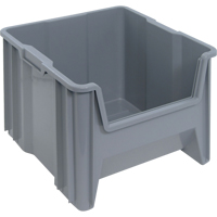 Giant Stacking Containers, 16.5" W x 17.5" D x 12.5" H, Grey CD578 | Nassau Supply