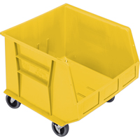 Mobile Bin, 14" H x 16-1/2" W x 18" D, 75 lbs. Capacity, Yellow CD670 | Nassau Supply