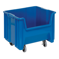 Mobile Giant Stack Container, 12-1/2" H x 16-1/2" W x 17-1/2" D, 250 lbs. Capacity, Blue CD939 | Nassau Supply