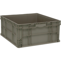 Stacking Container, 22.5" W x 22.5" D x 11" H, Grey CE994 | Nassau Supply