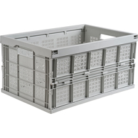 Collapsible Container, 21" L x 14" W x 10.5" H, Grey CF326 | Nassau Supply