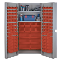 Deep Door Combination Cabinets, 38" W x 24" D x 72" H, Grey Nassau Supply