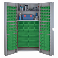 Deep Door Combination Cabinets, 38" W x 24" D x 72" H, Grey Nassau Supply