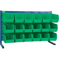 Rayonnage &agrave; persienne avec bacs, 18 bacs, 36" la x 8-1/4" p x 22" h Nassau Supply