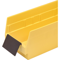Bacs de rangement pour tablettes - Porte-&eacute;tiquettes de forme allong&eacute;e Nassau Supply