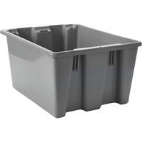 Stack & Nest Palletote Box, 10" x 15.5" x 19.5", Grey CF683 | Nassau Supply