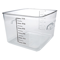 Rubbermaid&reg; Space Saving Square Container, Plastic, 11.4 L Capacity, Clear Nassau Supply