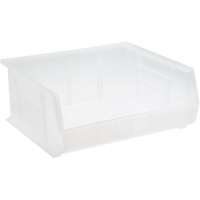 Bac transparent ultra empilable & suspendable, 16-1/2" la, 7" h x 14-3/4" p, Transparent Nassau Supply