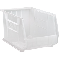 Bac transparent ultra empilable & suspendable, 11" la, 10" h x 18" p, Transparent Nassau Supply