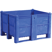Pallet Container, 40"/47.25" D x 48"/39.4" W x 29"/29.1" H, 1543 lbs./2650 lbs. Capacity, Blue CF802 | Nassau Supply