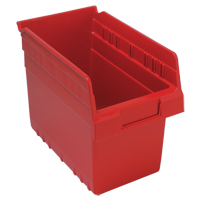 Bacs pour &eacute;tag&egrave;re Store-Max, 6-5/8" la x 8" H x 11-5/8" p, Rouge, Capacit&eacute; 44 lb Nassau Supply