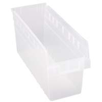 Bacs pour &eacute;tag&egrave;re Store-Max, 6-5/8" la x 8" H x 17-7/8" p, Transparent, Capacit&eacute; 56 lb Nassau Supply