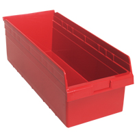 Bacs pour &eacute;tag&egrave;re Store-Max, 11-1/8" la x 8" H x 23-5/8" p, Rouge, Capacit&eacute; 68 lb Nassau Supply