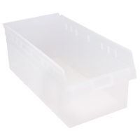 Bacs pour &eacute;tag&egrave;re Store-Max, 11-1/8" la x 8" H x 23-5/8" p, Transparent, Capacit&eacute; 68 lb Nassau Supply