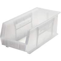 Bacs ultra empilable & suspendable, 8-1/4" la, 7" h x 18" p, Transparent Nassau Supply