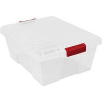 Plastic Latch Container, 15.875" W x 21" D x 7.75" H, Clear CG054 | Nassau Supply
