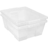 Plastic Latch Container, 15.875" W x 21" D x 7.75" H, Clear CG054 | Nassau Supply