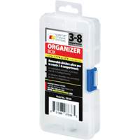 Boîte &agrave; compartiments en plastique, 2,75" la x 5,5" p x 1,25" h, 8 compartiments Nassau Supply