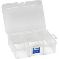 Plastic Compartment Box, 4.75" W x 6.75" D x 2.25" H, 6 Compartments CG068 | Nassau Supply