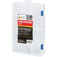 Plastic Compartment Box, 7.75" W x 11.75" D x 2.2" H, 10 Compartments CG071 | Nassau Supply