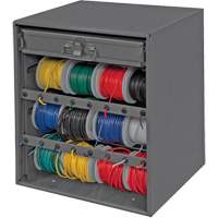 Armoire d'entreposage pour fil et borne, Acier, 1 tiroirs, 15-9/16" x 11-7/8" x 16-3/8", Gris Nassau Supply