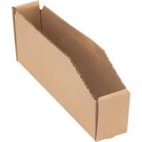 Deep Corrugated Parts Bins, 1-15/16" W x 11-1/4" D x 4-1/2" H, Beige Nassau Supply