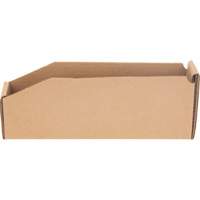 Deep Corrugated Parts Bins, 1-15/16" W x 11-1/4" D x 4-1/2" H, Beige Nassau Supply