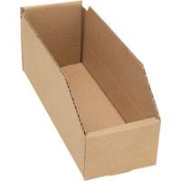 Deep Corrugated Parts Bins, 3-3/4" W x 11-1/4" D x 4-1/2" H, Beige Nassau Supply
