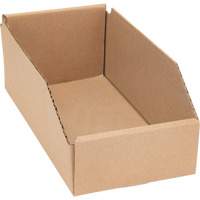 Deep Corrugated Parts Bins, 5-3/4" W x 11-1/4" D x 4-1/2" H, Beige Nassau Supply