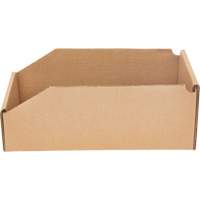 Deep Corrugated Parts Bins, 5-3/4" W x 11-1/4" D x 4-1/2" H, Beige Nassau Supply