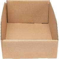 Deep Corrugated Parts Bins, 7-5/8" W x 11-5/16" D x 4-1/2" H, Beige Nassau Supply