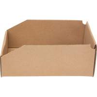 Deep Corrugated Parts Bins, 7-5/8" W x 11-5/16" D x 4-1/2" H, Beige Nassau Supply