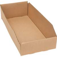Boîtes profondes en carton ondul&eacute;, 7-3/4" la x 17-1/4" p x 4-1/2" h, Beige Nassau Supply
