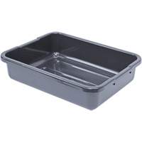 All-Purpose Ribbed-Bottom Storage Tub, 5" H x 15" D x 21" L, Plastic, Grey CG211 | Nassau Supply