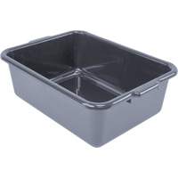 All-Purpose Flat-Bottom Storage Tub, 7" H x 15" D x 21" L, Plastic, Grey CG214 | Nassau Supply