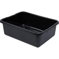 All-Purpose Ribbed-Bottom Storage Tub, 7" H x 15" D x 21" L, Plastic, Black CG215 | Nassau Supply