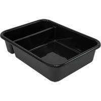 All-Purpose Compartmentalized Storage Tub, 7" H x 15" D x 20" L, Plastic, Black CG218 | Nassau Supply