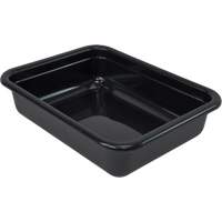 All-Purpose Flat-Bottom Storage Tub, 5" H x 17" D x 22" L, Plastic, Black CG221 | Nassau Supply