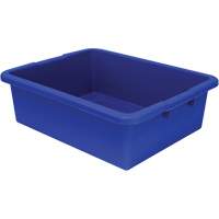 All-Purpose Ribbed-Bottom Storage Tub, 7" H x 17" D x 22" L, Plastic, Blue CG225 | Nassau Supply