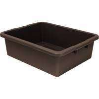 All-Purpose Ribbed-Bottom Storage Tub, 7" H x 17" D x 22" L, Plastic, Brown CG226 | Nassau Supply