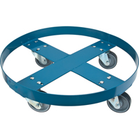 Drum Dolly, Steel, 1500 lbs. Capacity, 24" Diameter, Polyurethane Casters Nassau Supply